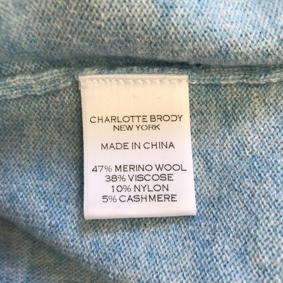 Charlotte Brody Perfect Crew Neck Sweater Womens XS Blue Long Sleeve Pullover - Picture 7 of 12
